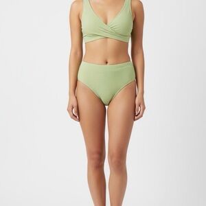 Women's Deep V Low Rise Bikini with Adjustable Straps Two Piece Swimsuit